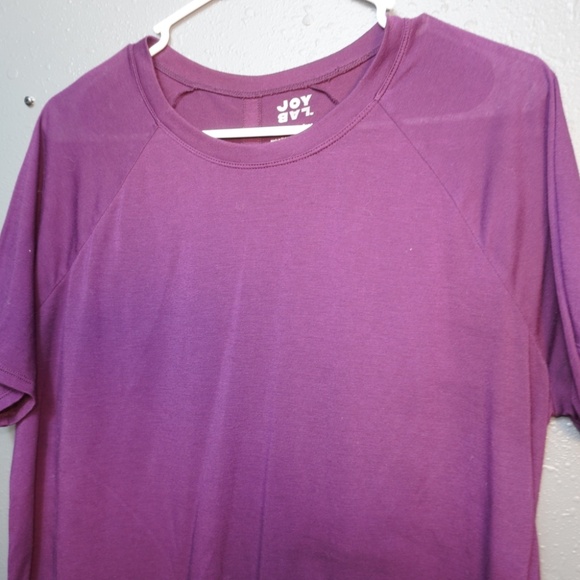 Joy Lab Womens Purple Crop Short Sleeve Tie Back Athletic Shirt Size Medium - Picture 3 of 7
